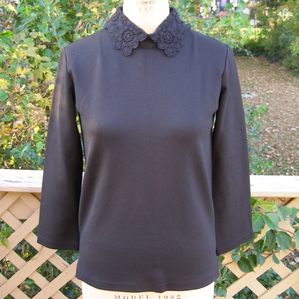 NEW size M 6-8 Zara black Knit long sleeve top